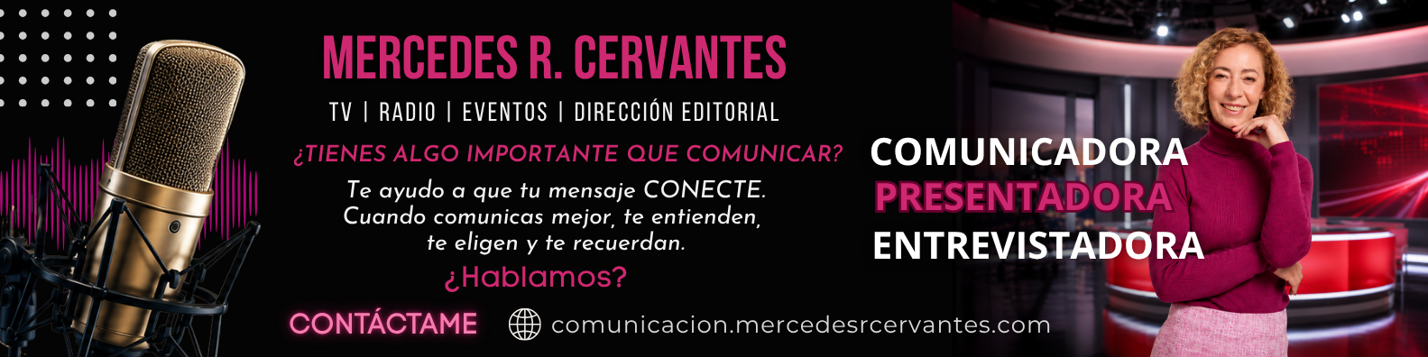 Asesorías de comunicación Mercedes R Cervantes Presentadora Entrevistadora